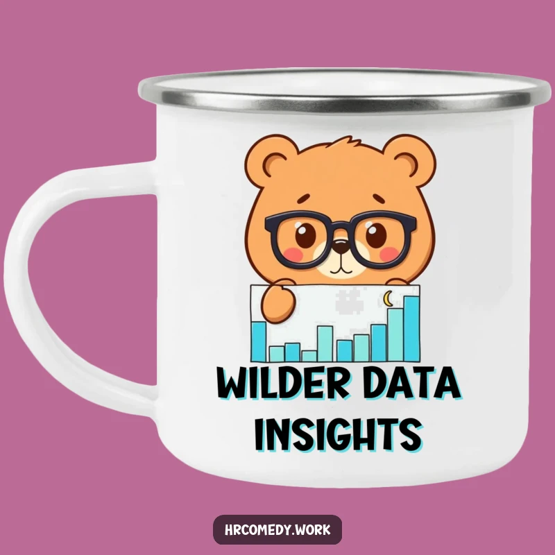 Funny Bear Glasses Camping Mug: Durable Analyst Humor for the Outdoors