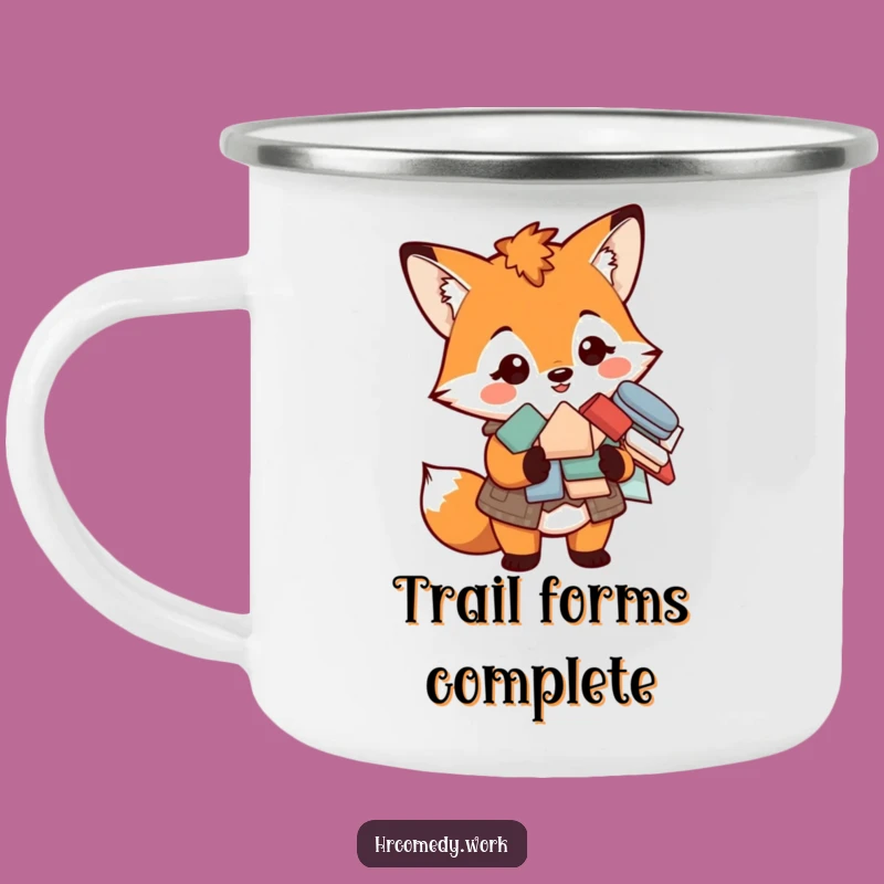 Funny Fox Vest Camping Mug: Durable Professionalism for Outdoor Fun