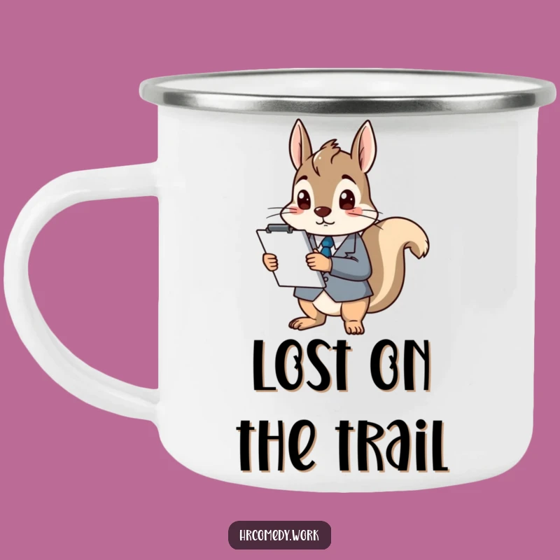 Funny Squirrel Camping Mug: Durable Confused Office Humor for Outdoor Adventures
