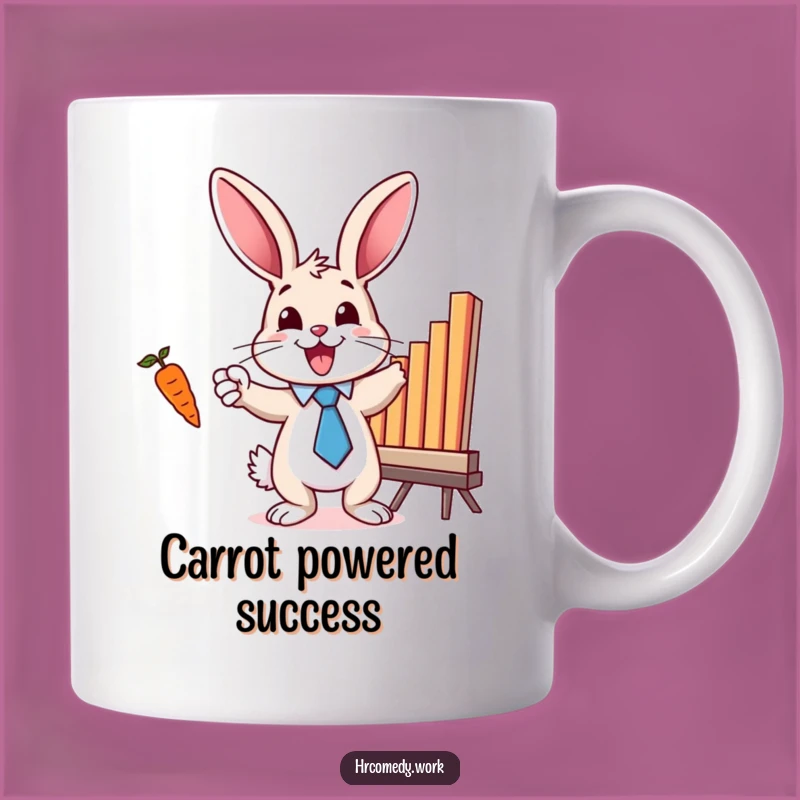 Funny Bunny Tie Mug: Exciting Chart Carrot for Business Humor Gifts