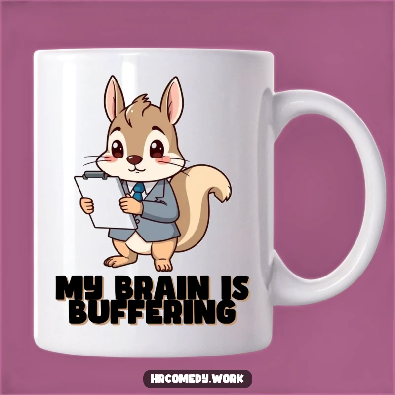 Funny Squirrel in Suit Clipboard Mug: A Hilarious Confused Boss Gift Idea