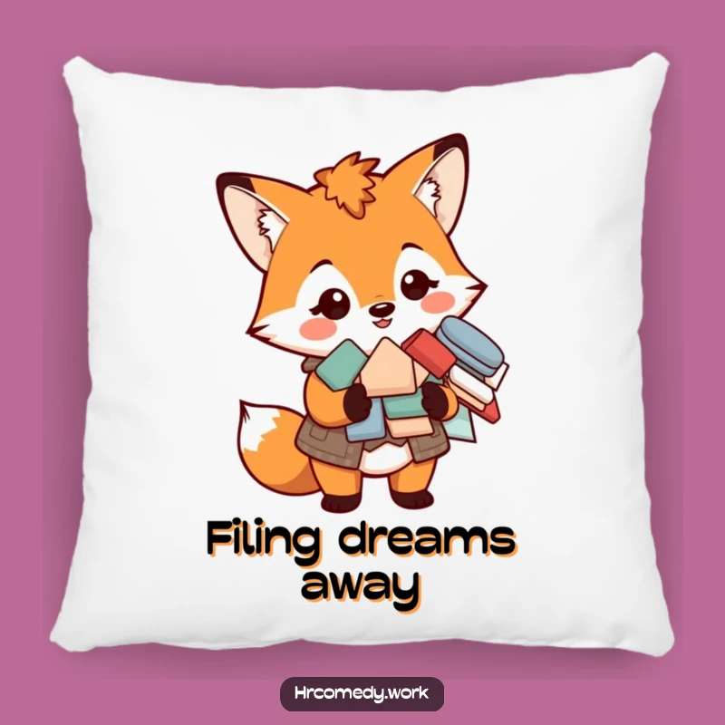Funny Fox Vest Pillow: Soft Professional Cushion for Cozy Humor