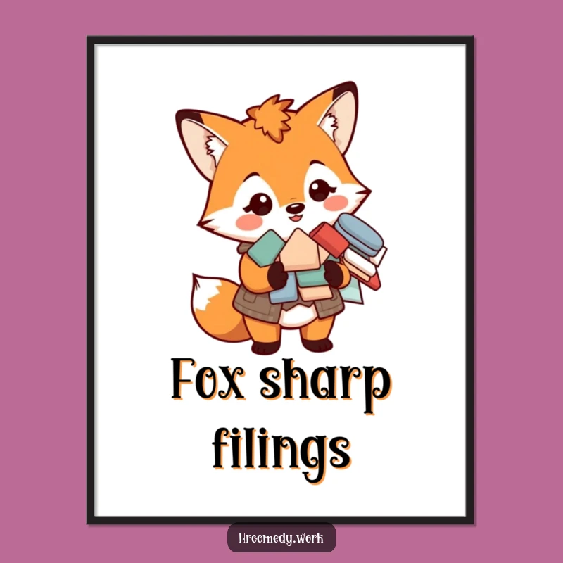 Funny Fox Vest Digital Art: Dapper Organizer Decor for Stylish Spaces