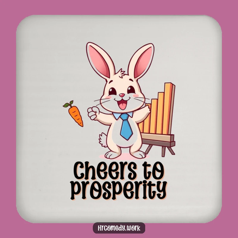 Funny Bunny Tie Coaster: Protect Surfaces with Chart Enthusiasm