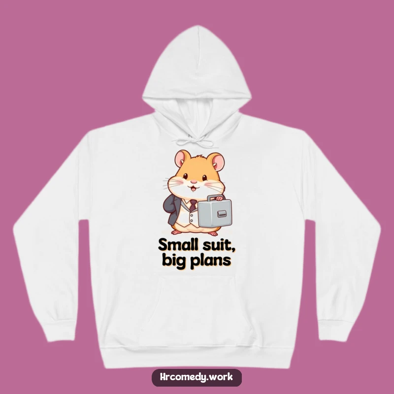 Cozy Hamster Suit Hoodie - Tiny Office Humor Filing Cabinet Gift