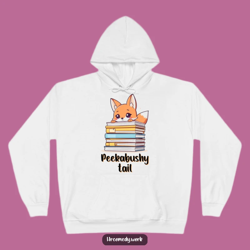 Funny Fox Peeking Files Hoodie: Cozy Mystery & Warmth!