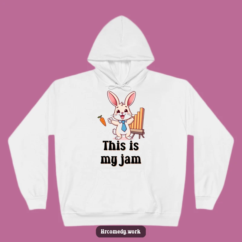 Funny Bunny Tie Hoodie: Cozy Motivational Wear for Humorous Gifts