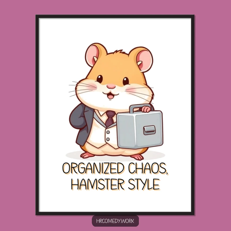Free Printable Hamster Art: Suit Filing Cabinet Whimsy Downloadable