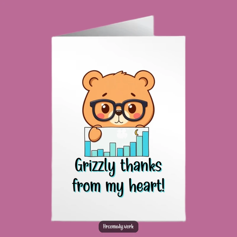 Free Printable Thank You Card: Bear's Insightful Thanks, Funny Downloadable Gift