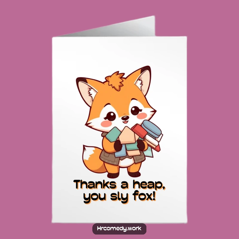 Free Printable Thank You Card: Fox's Formidable Thanks, Funny Downloadable Gift
