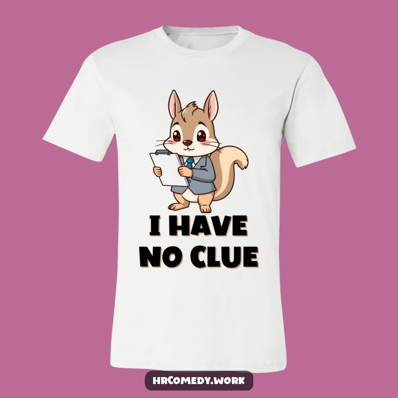 Funny Squirrel Suit T-Shirt: Confused Executive Graphic Tee for Hilarious Gifts
