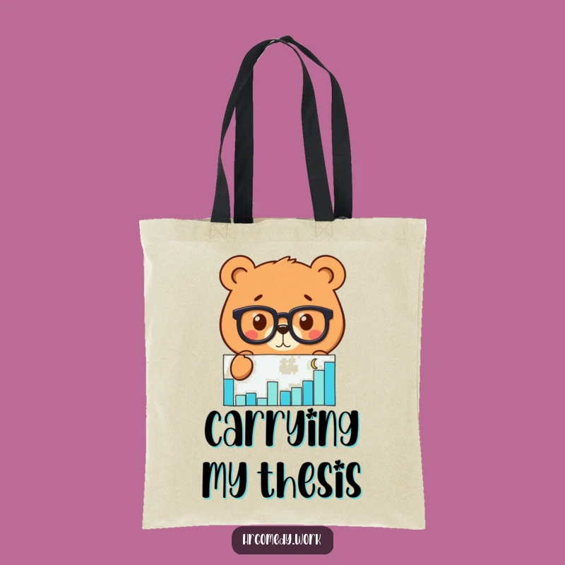 Funny Bear Glasses Tote Bag: Stylish Data Carrier for Humorous Gifts