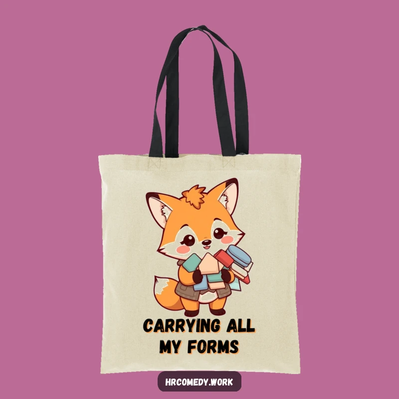 Funny Fox Vest Tote Bag: Stylish Form Holder for Humorous Gifts